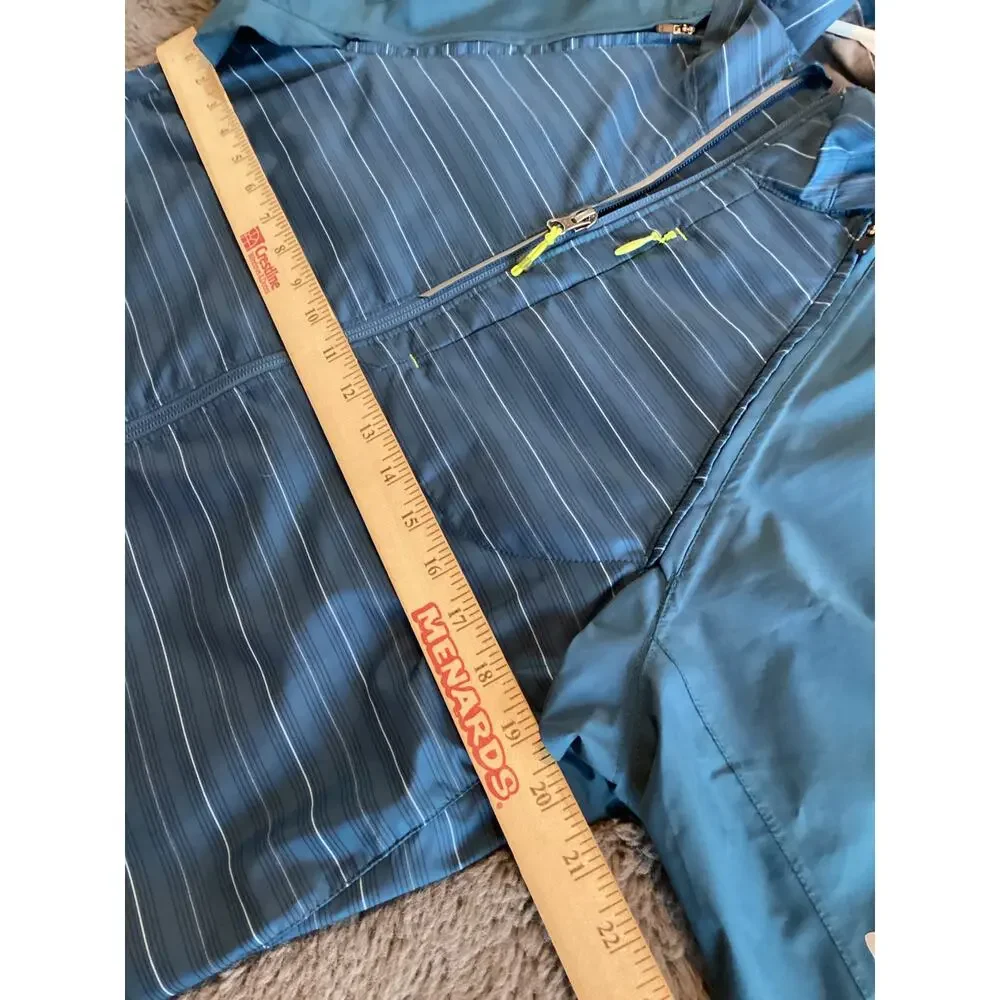 Rei‎ Co-Op Men's Convertible Cycling Wind Breaker Jacket Hiking Blue Size Small